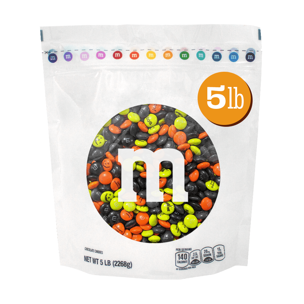 M&M'S Halloween Milk Chocolate Candy, 5lb Resealable Bulk Bag