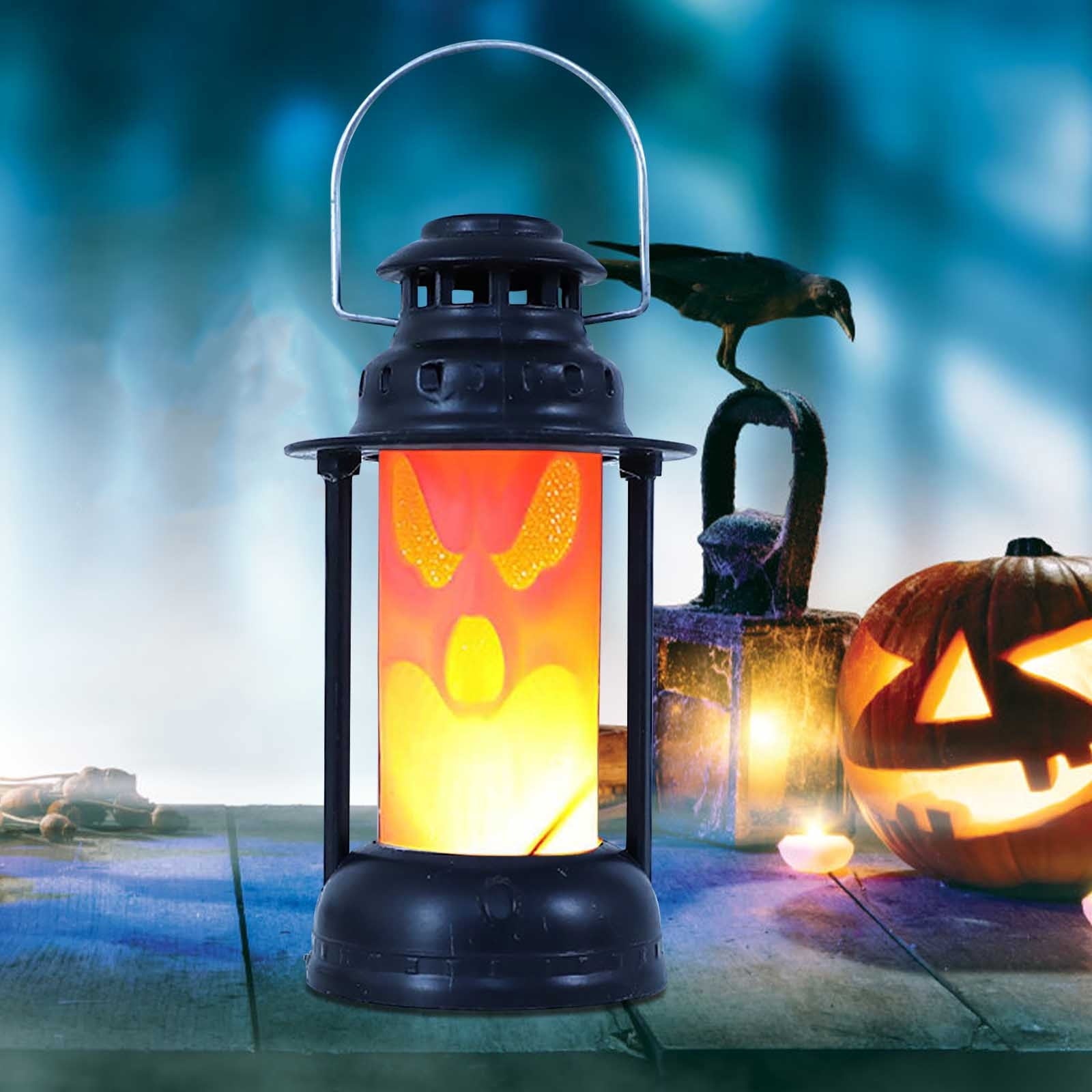 YZEGDCH Halloween Decorations Costume Skull Kerosene Lamp Home Savings Landscape Decor for Table Patio Garden Yard Pathway Porch