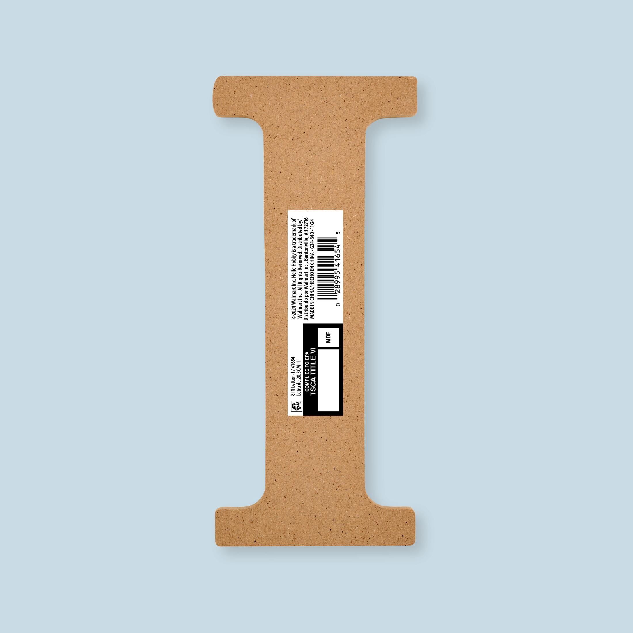 Hello Hobby Surfaces Unfinished Wood MDF Letter A, 8 in