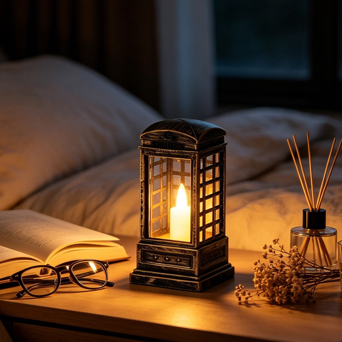 Djiypn Mini Lanterns 2Pack LED Small Lanterns Decorative Indoor Outdoor Hanging Lantern Decorative Candle Light Farmhouse Decor for Weddings Western Camping Party Halloween Christmas Decorations