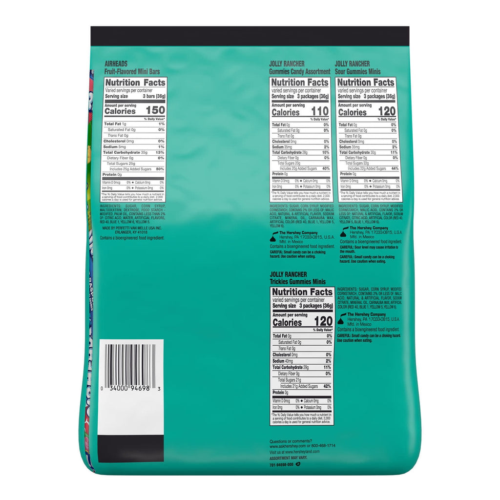 Hershey Assorted Fruit Flavored, Halloween Candy Bulk Bag, 62 oz (175 Pieces)