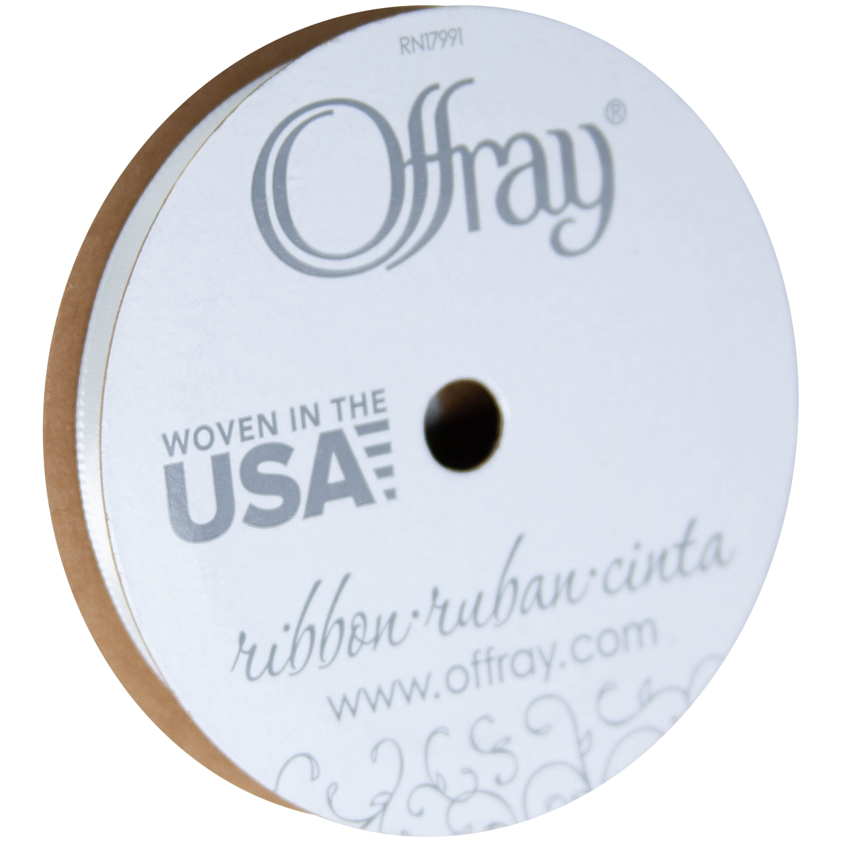 Offray Ribbon, Red Wine 3/8 inch Single Face Satin Polyester Ribbon, 18 feet