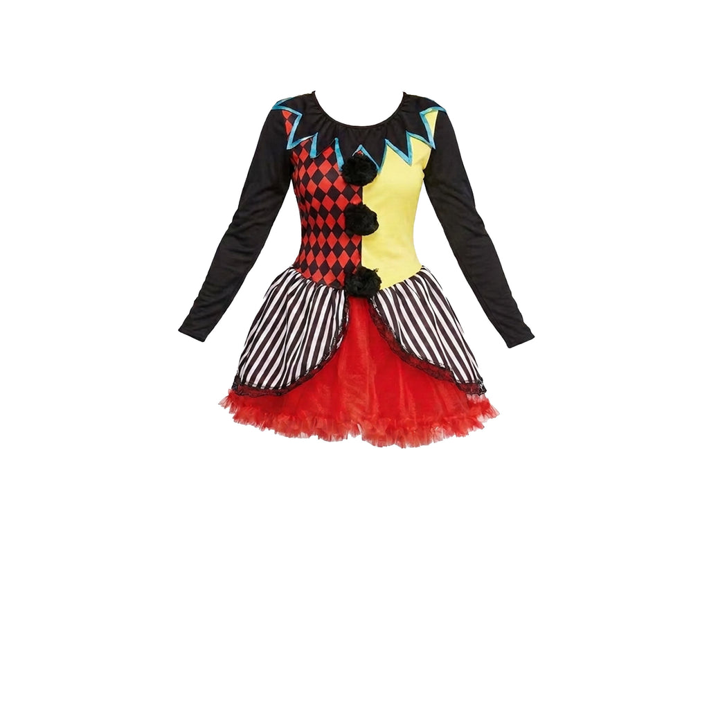 Freakshow Clown Halloween Costume for Adults, Women's Size L (12/14), by Way to Celebrate