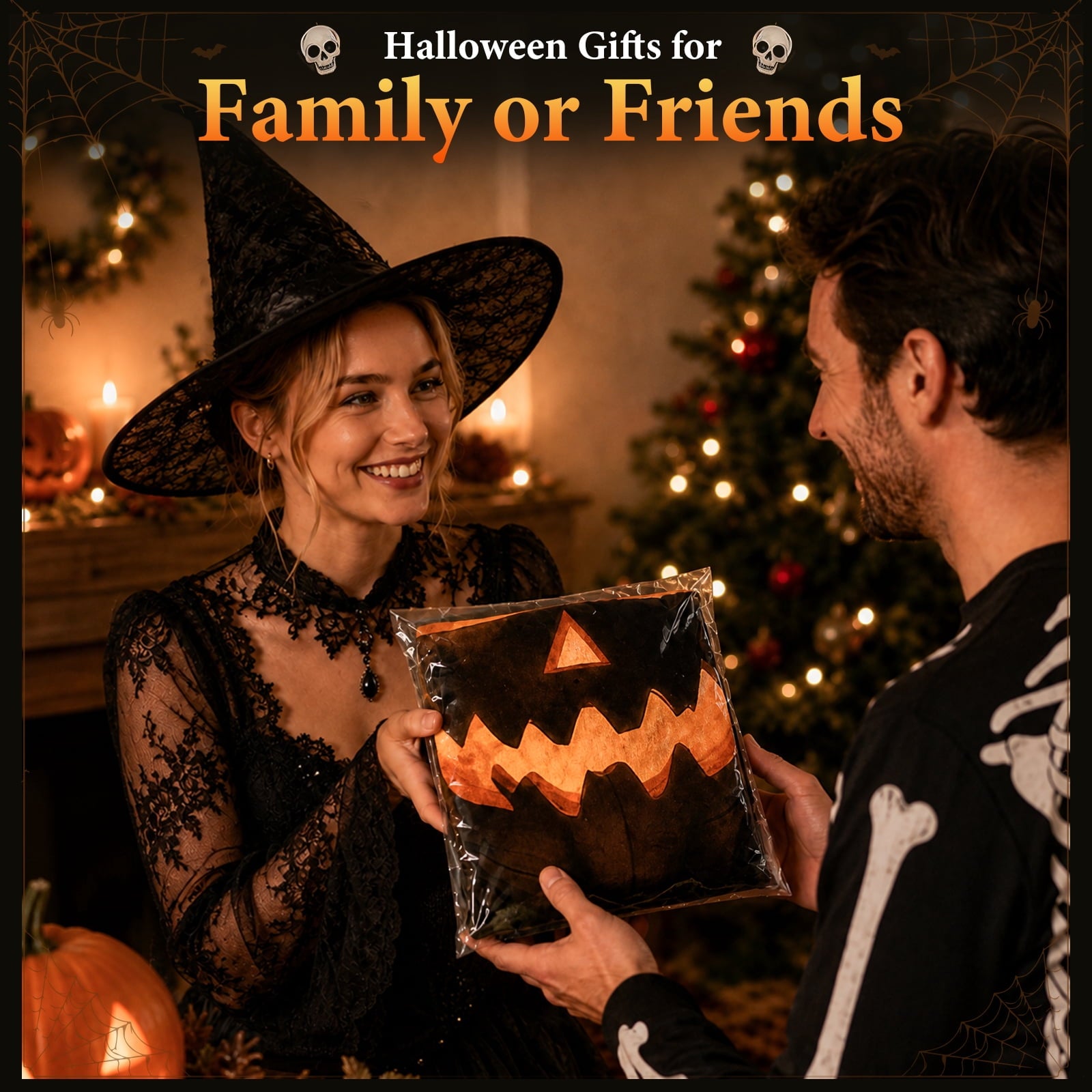 Lifestance Halloween Garage Door Banner, 16 x 7 ft Haunted Pumpkin Manor Garage Door Cover, Outdoor Halloween Decoration with Hanging Kit for Parties, Home & Yard Décor