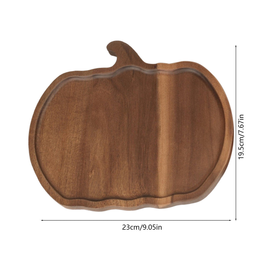 geerera Pumpkin Shaped Wooden Serving Board, Cheese & Charcuterie Platter for Fall, Thanksgiving & Halloween Parties