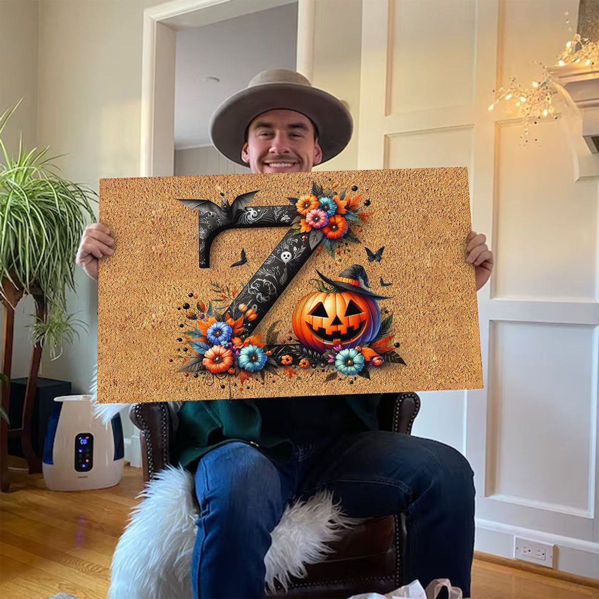 AUDeals Halloween Doormat Indoor Outdoor Home Front Porch Rugs 23.6 * 15.7Inch Bedroom Entrance Patio Decoration Supplies