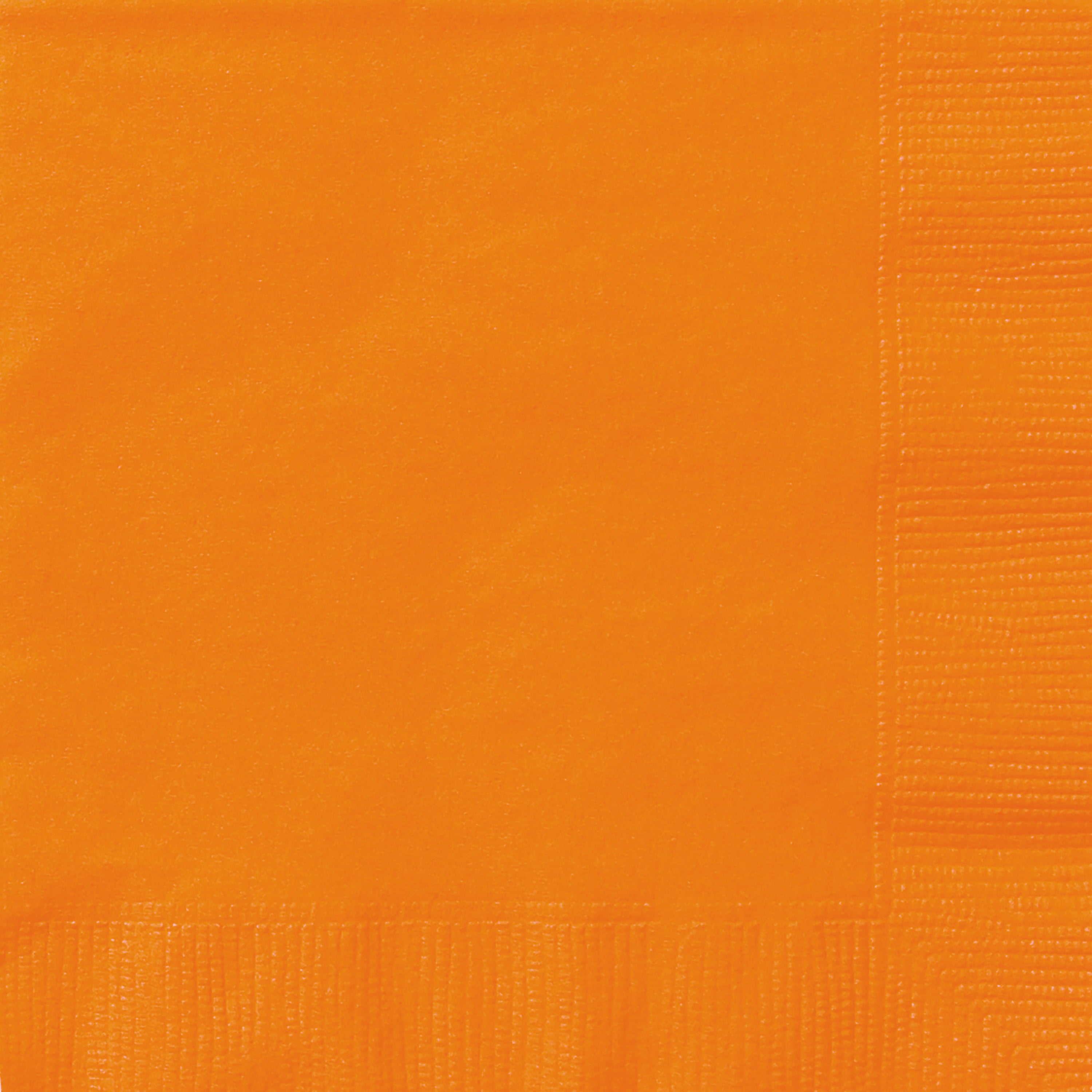 24 Count 6.5IN x 6.5IN Orange Disposable Paper Napkins by Way To Celebrate