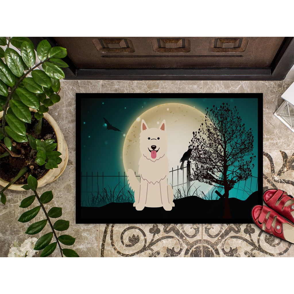 Carolines Treasures BB2235JMAT Halloween Scary White German Shepherd Indoor or Outdoor Mat, 24 x 0.25 x 36 in.