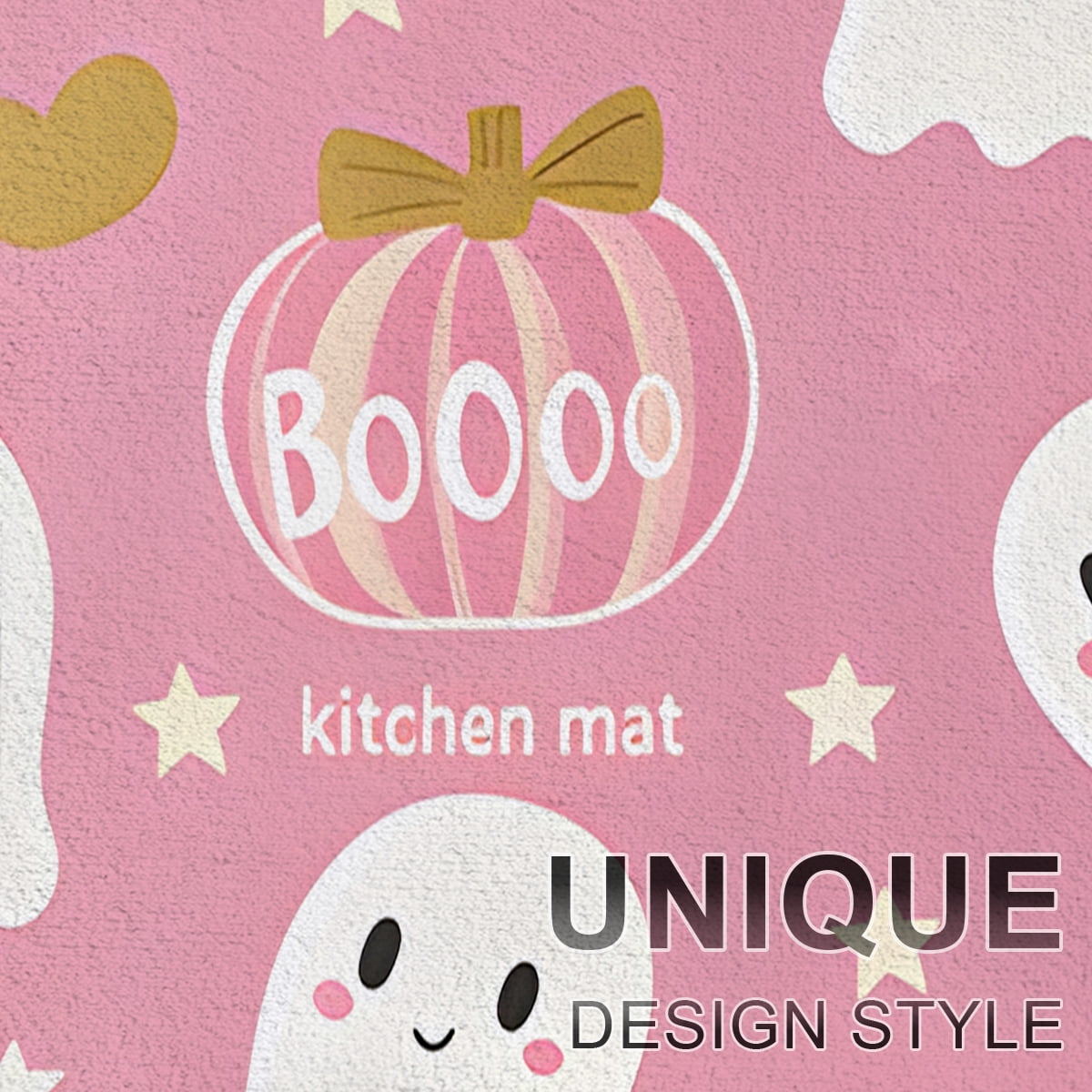 CCTFS Halloween Pumpkin Bat Candy 1Pc Flannel Mat and Kitchen Rugs,Soft Non-slip,Perfect for Home Bathroom