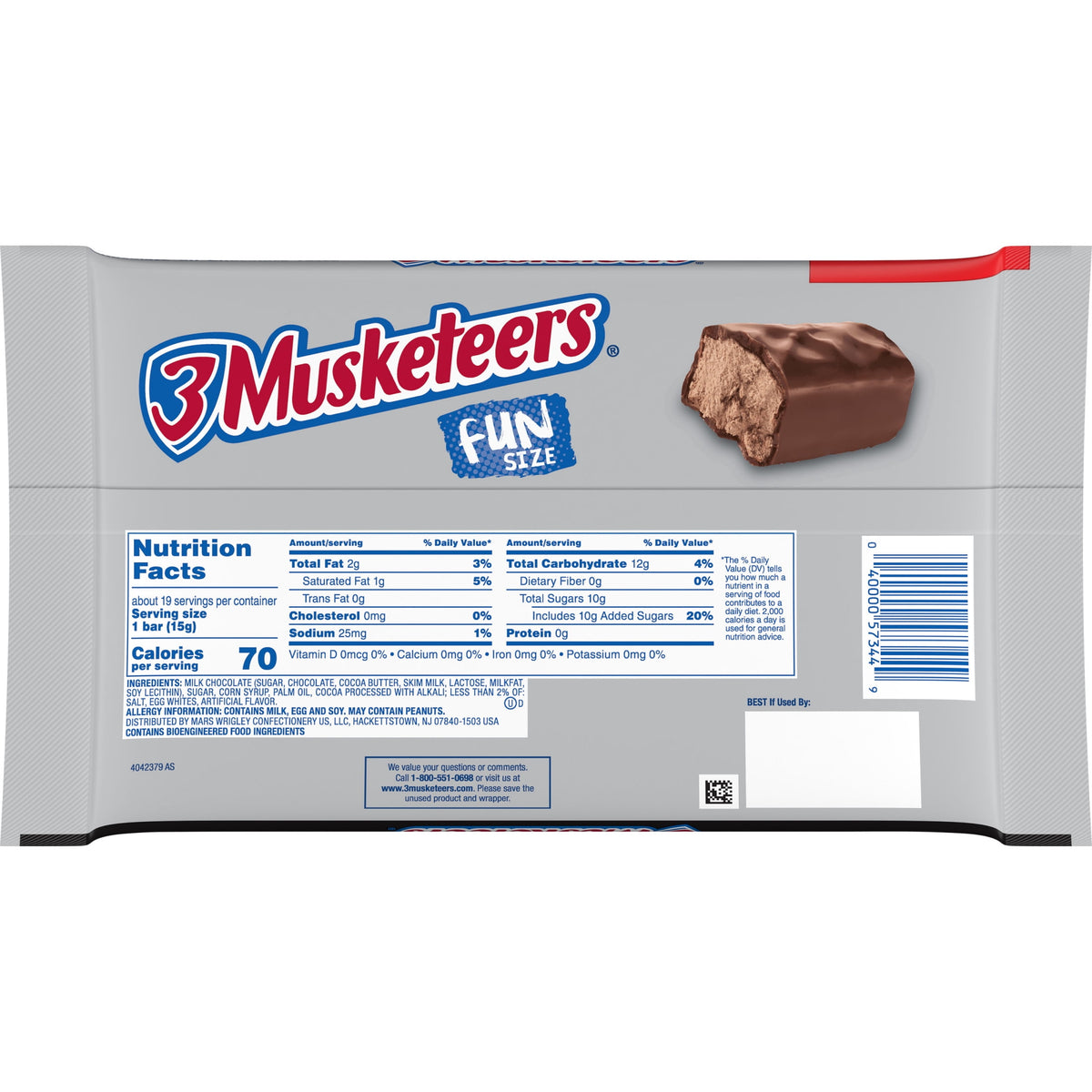 3 Musketeers Spooky Fun Size Halloween Chocolate Candy - 10.48oz Bag