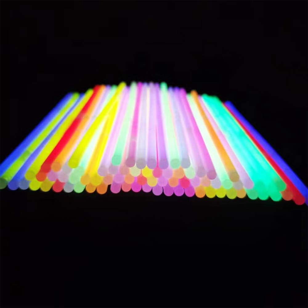 Ayieyill 100pcs Glow Sticks Bulk Party Pack 8" Halloween Glow Sticks for Kids Glow in The Dark Party Supplies