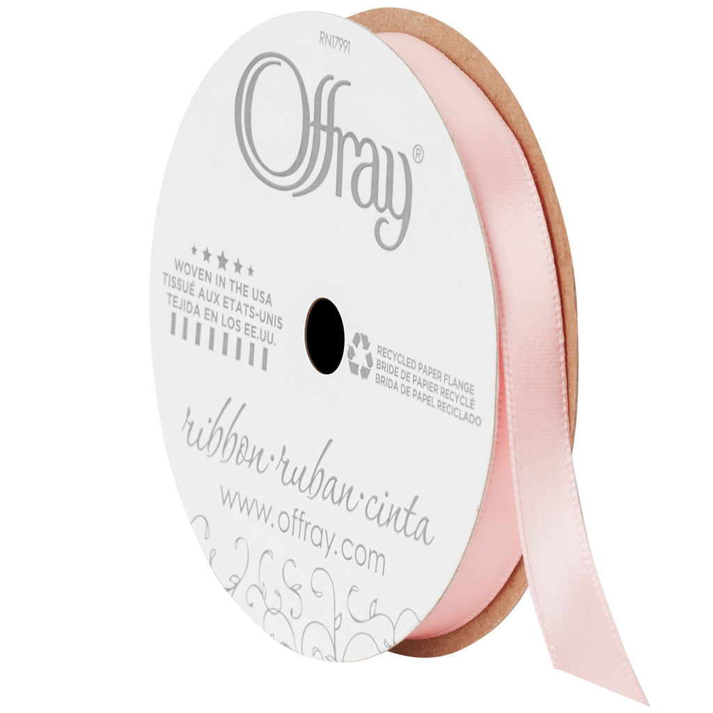 Offray Ribbon, Red Wine 3/8 inch Single Face Satin Polyester Ribbon, 18 feet
