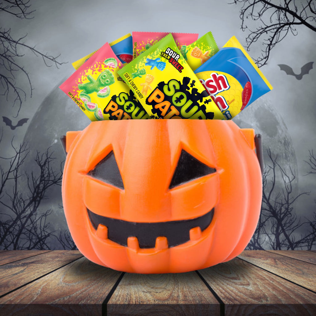 SOUR PATCH KIDS and SWEDISH FISH Mini Soft & Chewy Halloween Candy Variety Pack, 18 Snack Packs