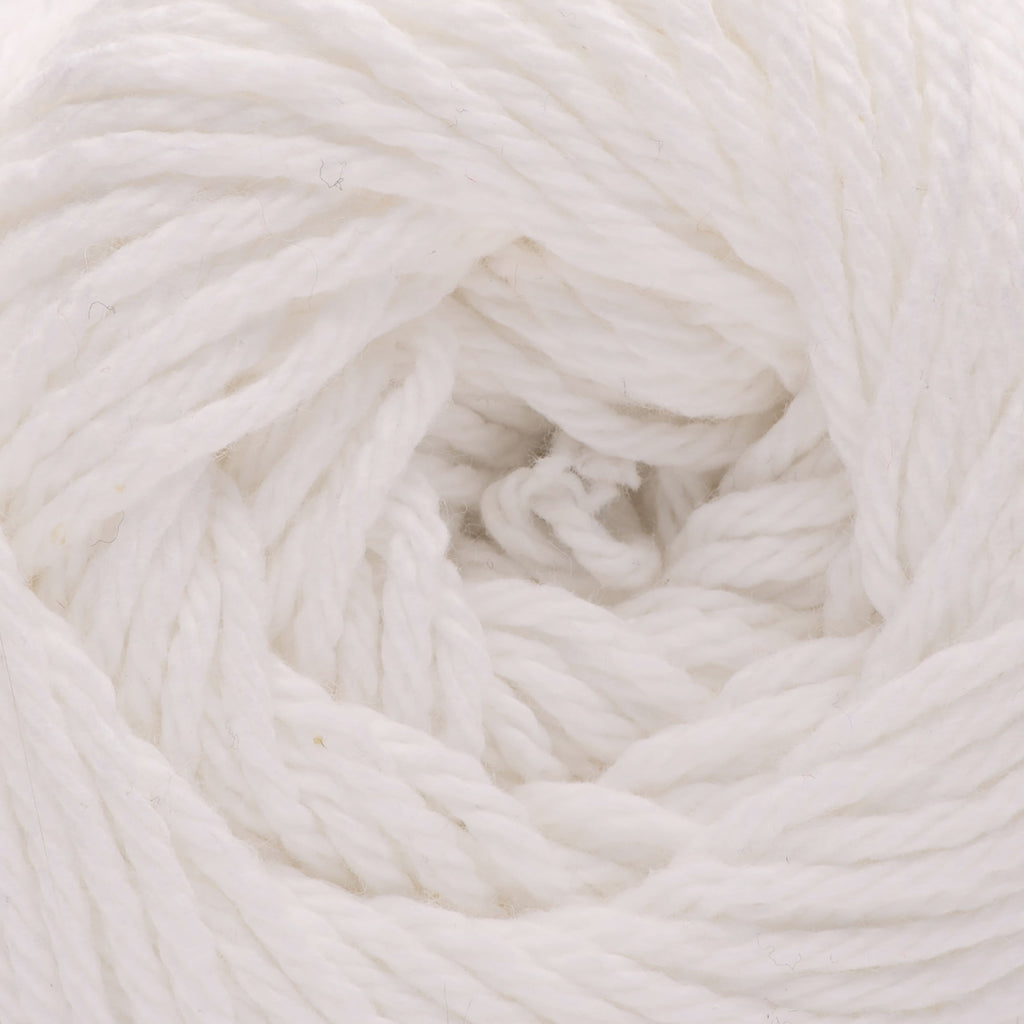 (3 pack) Peaches & Creme Solid 4 Medium Cotton Yarn, White 2.5oz/70.9g, 120 Yards