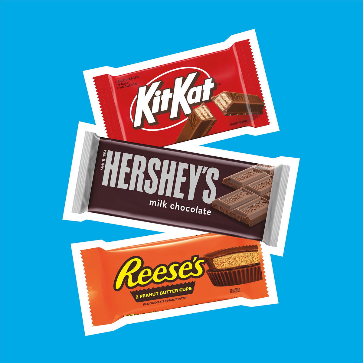 Hershey's, Kit Kat and Reese's Assorted Milk Chocolate, Halloween Candy Bulk Box, 27.3 oz (18 Count)