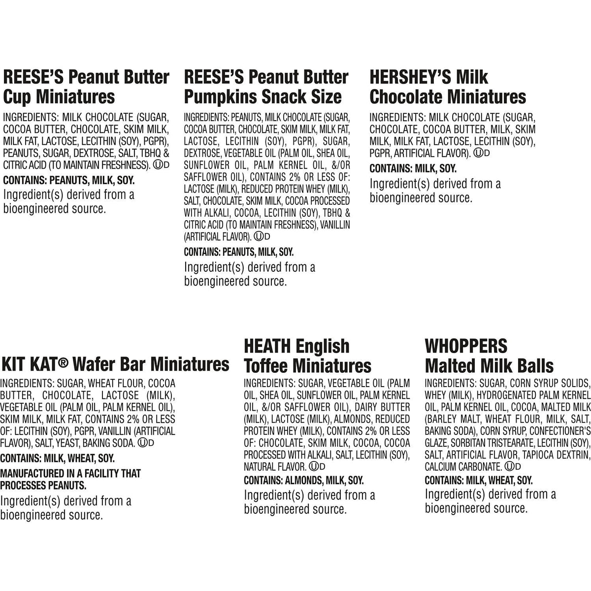 Hershey Assorted, Halloween Candy Bulk Variety Bag, 35.93 oz (110 Pieces)