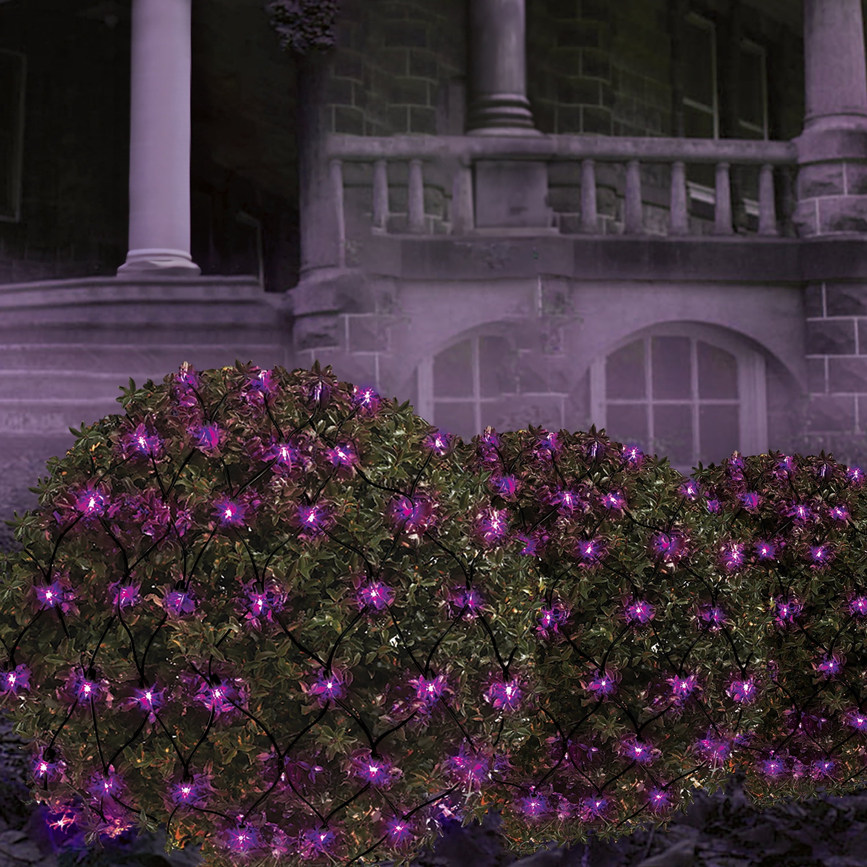 Indoor/Outdoor 50-Count LED Net Lights, Multicolor, 4' x 4', Halloween by Way To Celebrate