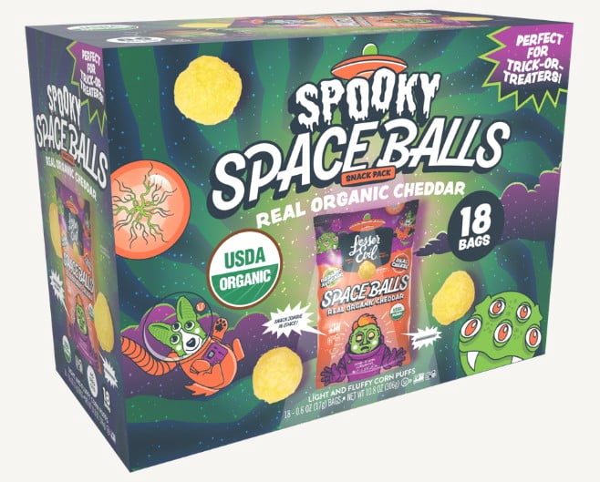 LesserEvil Spaceballs Real Organic Cheddar 0.6 oz 18 Count Box