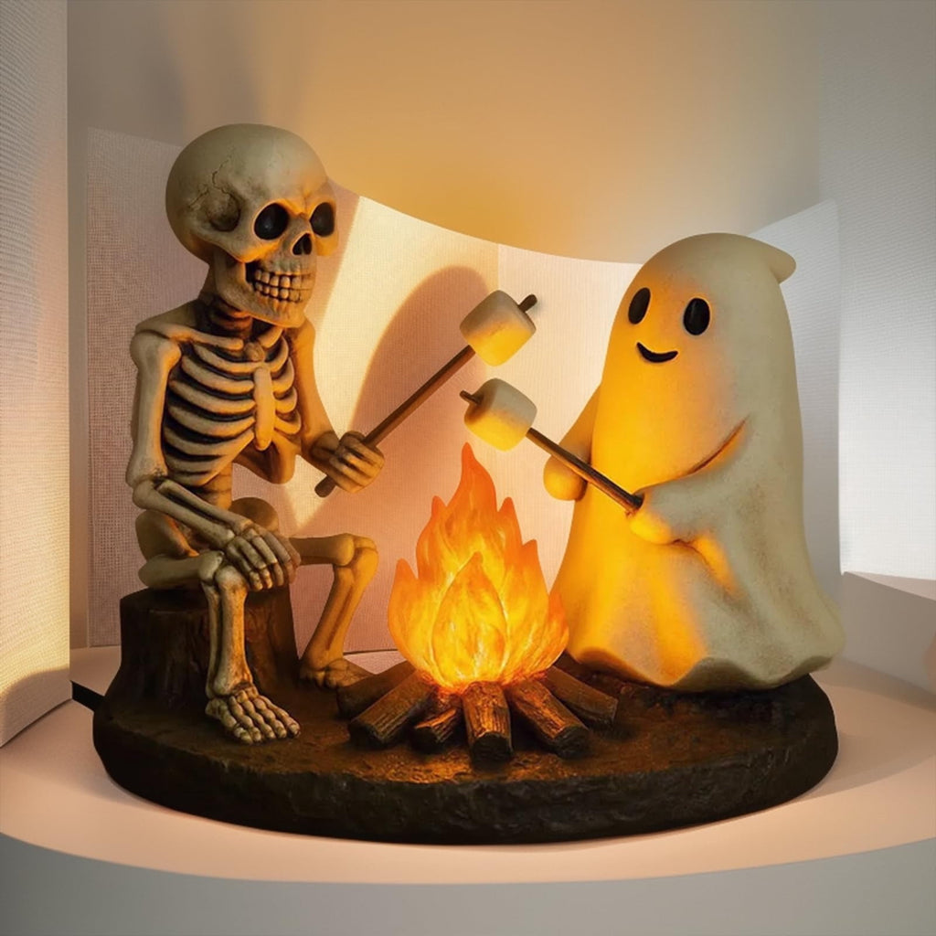 Clearance Halloween Decor-Halloween Decorations Indoor-Light up Ghost in Glass Like-Cute Ghost with Light for Home Kitchen Mantel Tabletop Party Decor and Holiday Decorations Best Halloween Gifts