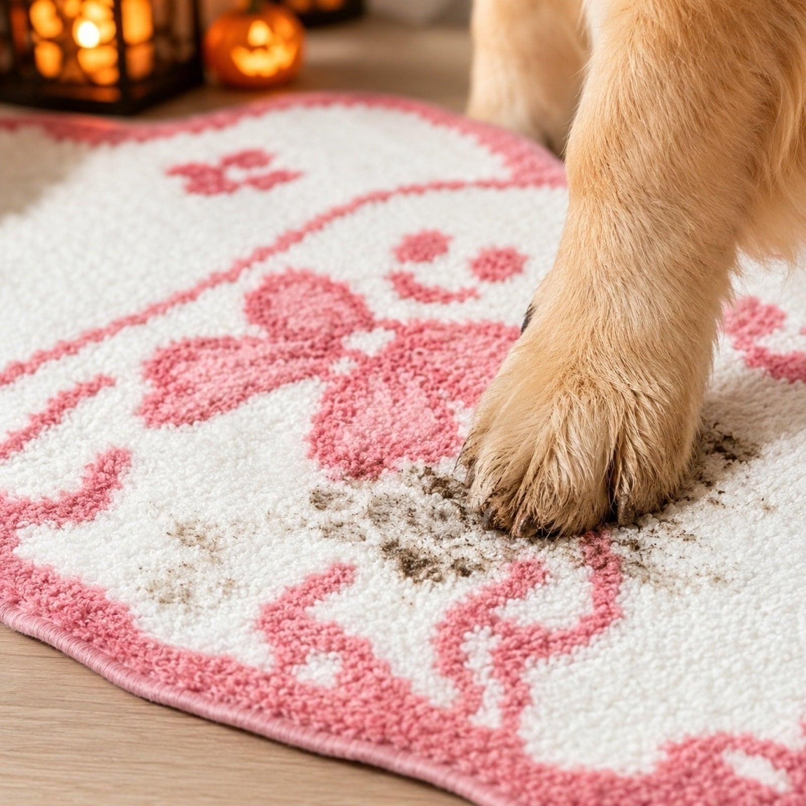 WWC Halloween Door Mat, 32x20 inch Halloween Decor Thick Non Slip Ghost doormat, Entryway Rug for Fall Party Indoor Outdoor Front Porch