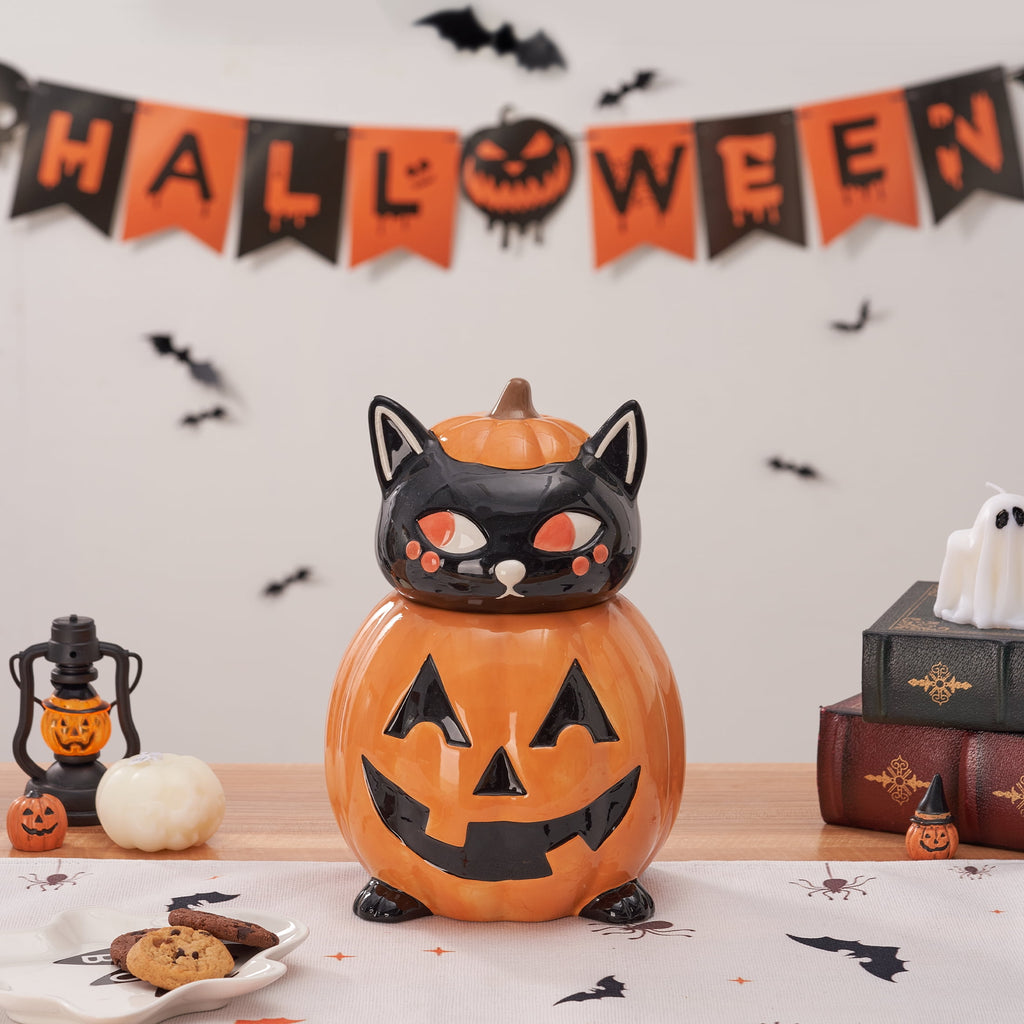 Way to Celebrate Halloween Ghost Dog Ceramic Cookie Jar