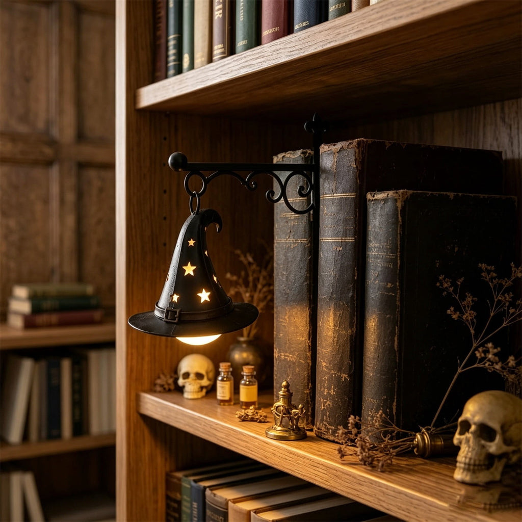 Nkmbld Halloween Bookshelf Lamp, Vintage Library Lantern Decorative Bookshelf Lighting, Hanging Ghost Lantern Book Shelf Light, Halloween Decorations Indoor