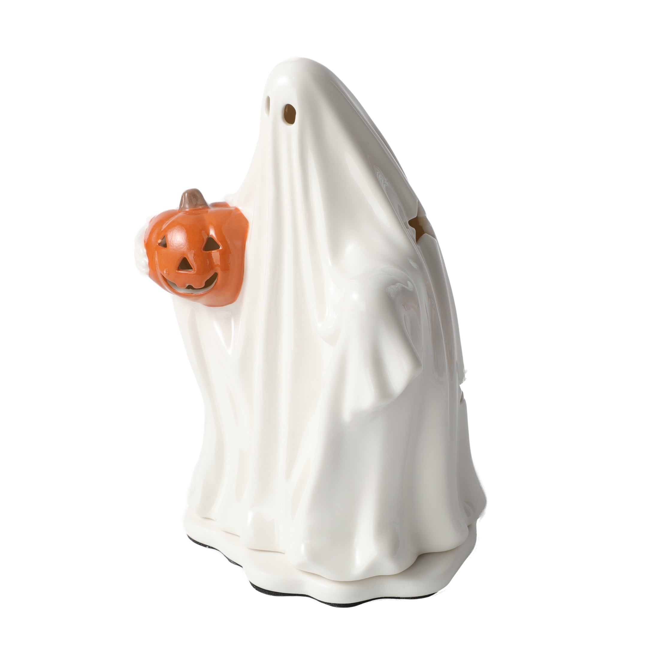 Better Homes & Gardens Halloween Ceramic Electric Plug-in Wax Melt Warmer with Farm Apple Pumpkin Wax Melts, Spooky Ghost