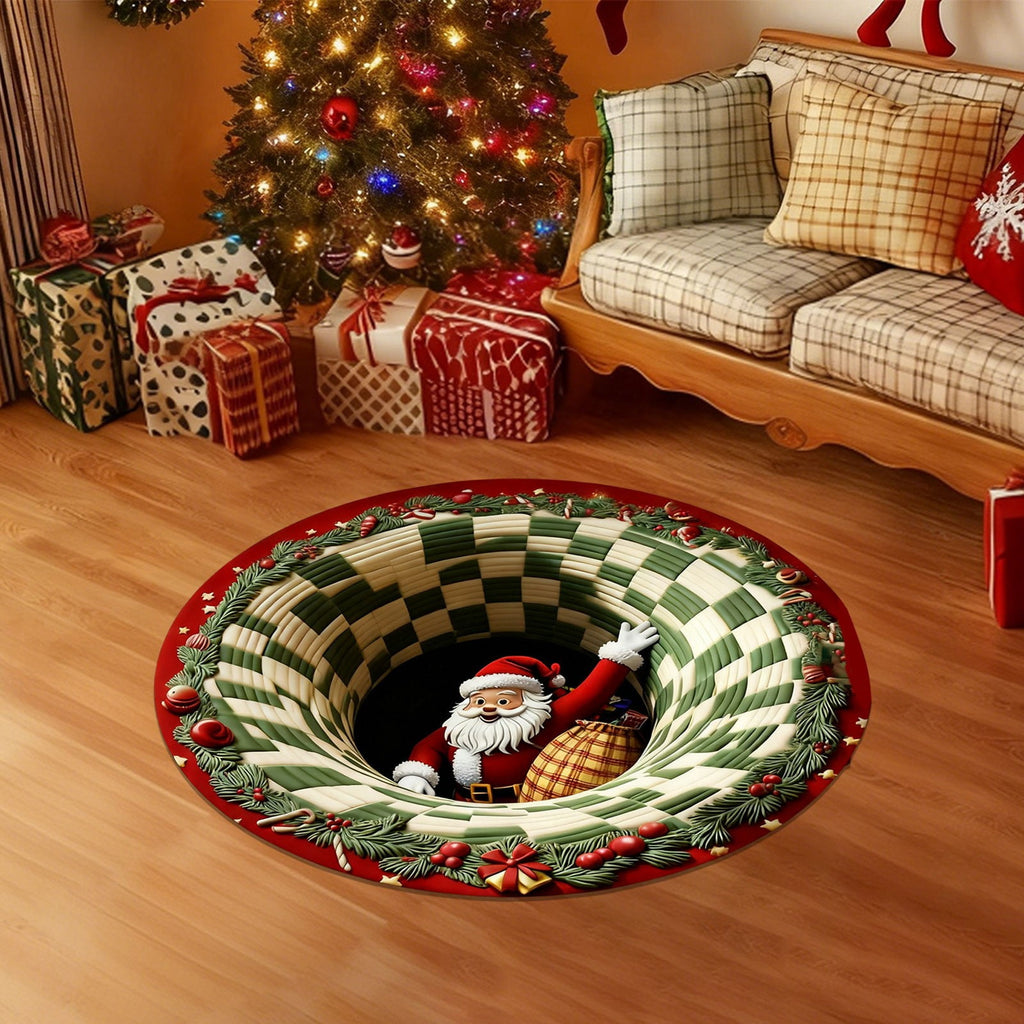 Mats Savings YZEGDCH Christmas Reindeer Rugs- Green Rugs for Living Room Christmas Doormat Indoor Outdoor Entrance Floor Rug Non Slip Winter Christmas Decor Rubber Welcome Mats
