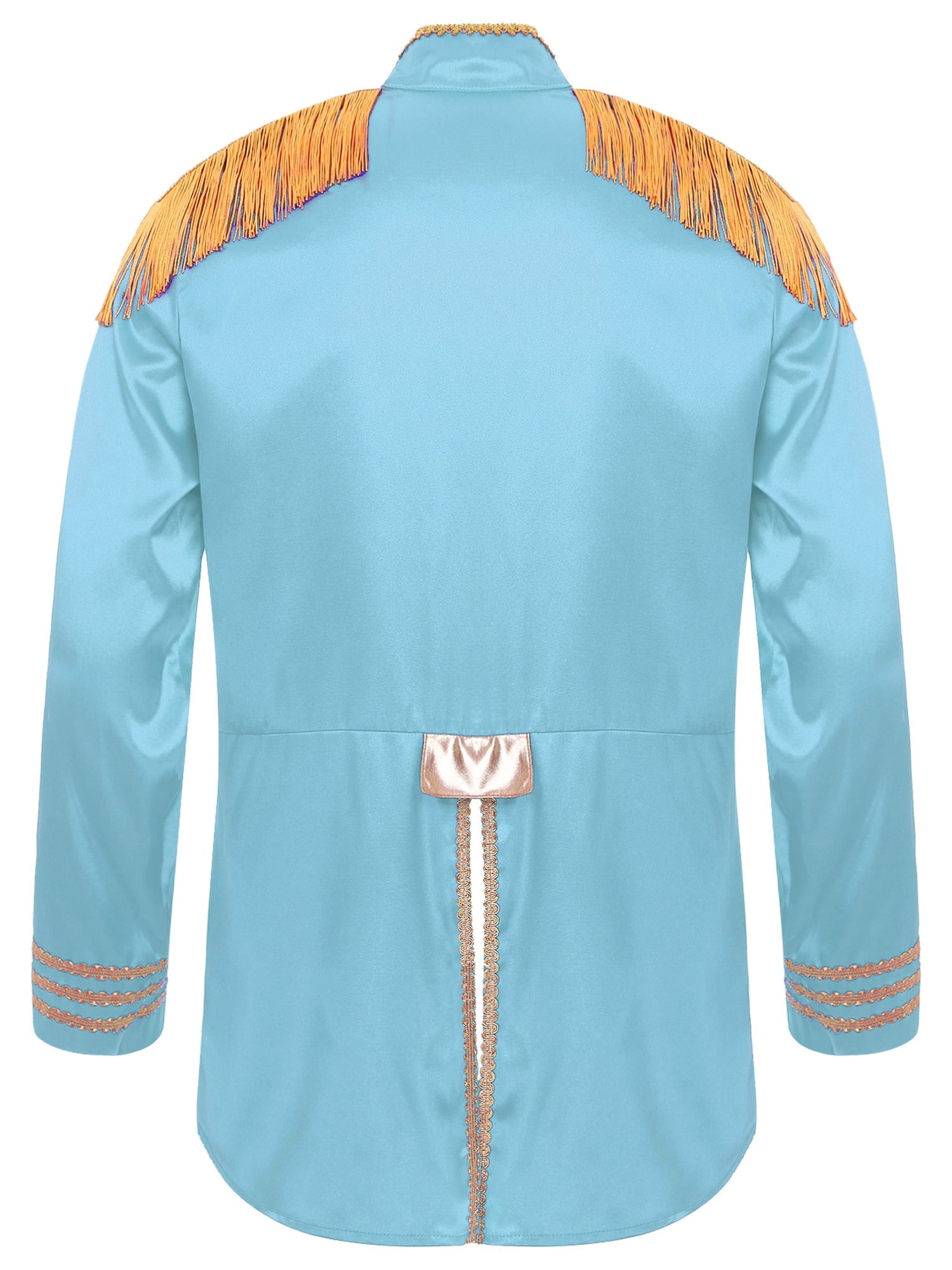 Eandarui Men's Halloween SGT Sergeant Pepper Costume Jacket Fancy Dress Hippie Music Star 1960s Shirt Red M