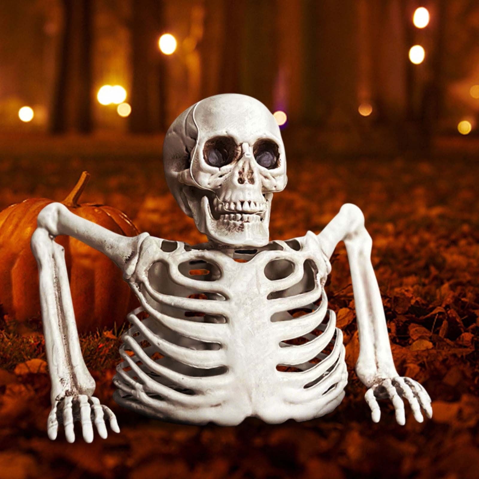 Halloween Skeleton Snake Prop Realistic Scary Serpent Decorative Ornament, Spooky Scene Setup Skeleton Decor Haunted House Party Prop, Home Shop Display Halloween Skeleton Holiday Ornament Gift