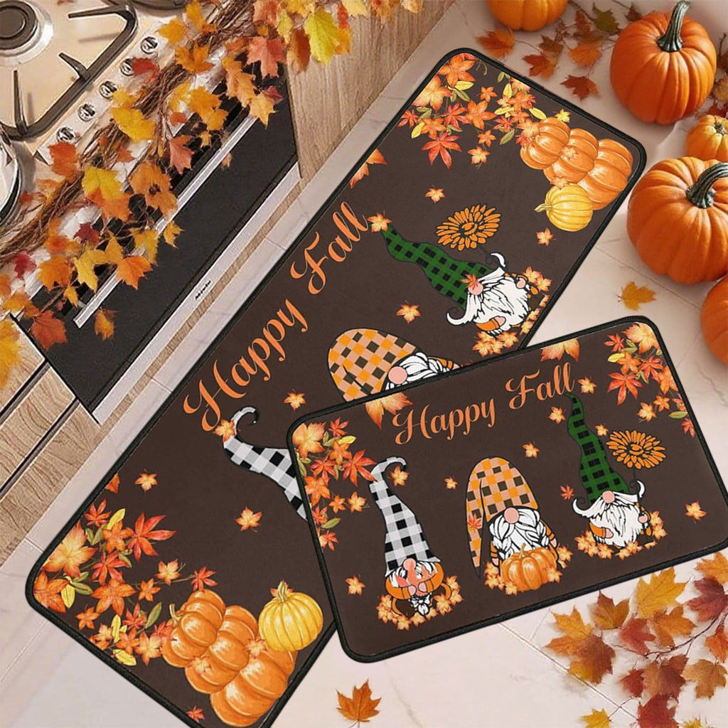 Stijggn Halloween Kitchen Mats for Floor Halloween Rugs Halloween Thanksgiving Decorations Doormat, Welcome Mats for Front Door,Spooky Outdoor Mats for Home Decor Holiday Decorative