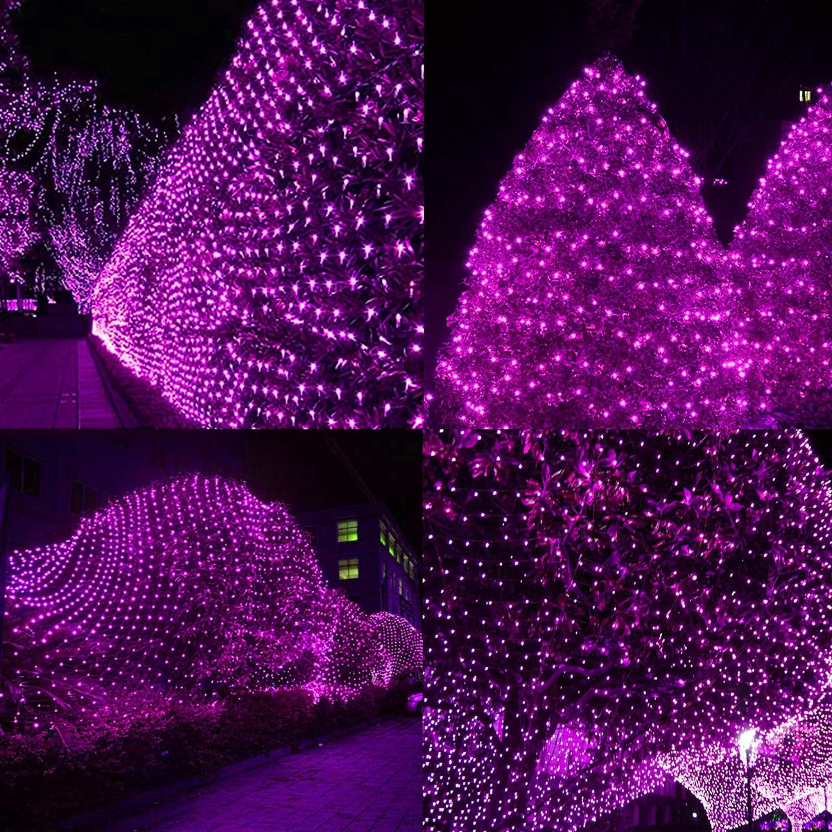 Dazzle Bright Christmas Net Lights, 360 LED 12FT x 5 FT Transparent Wire Waterproof Connectable String Lights with 8 Modes Christmas Outdoor Lights for Bushes Garden Party Holiday Decoration (Green)