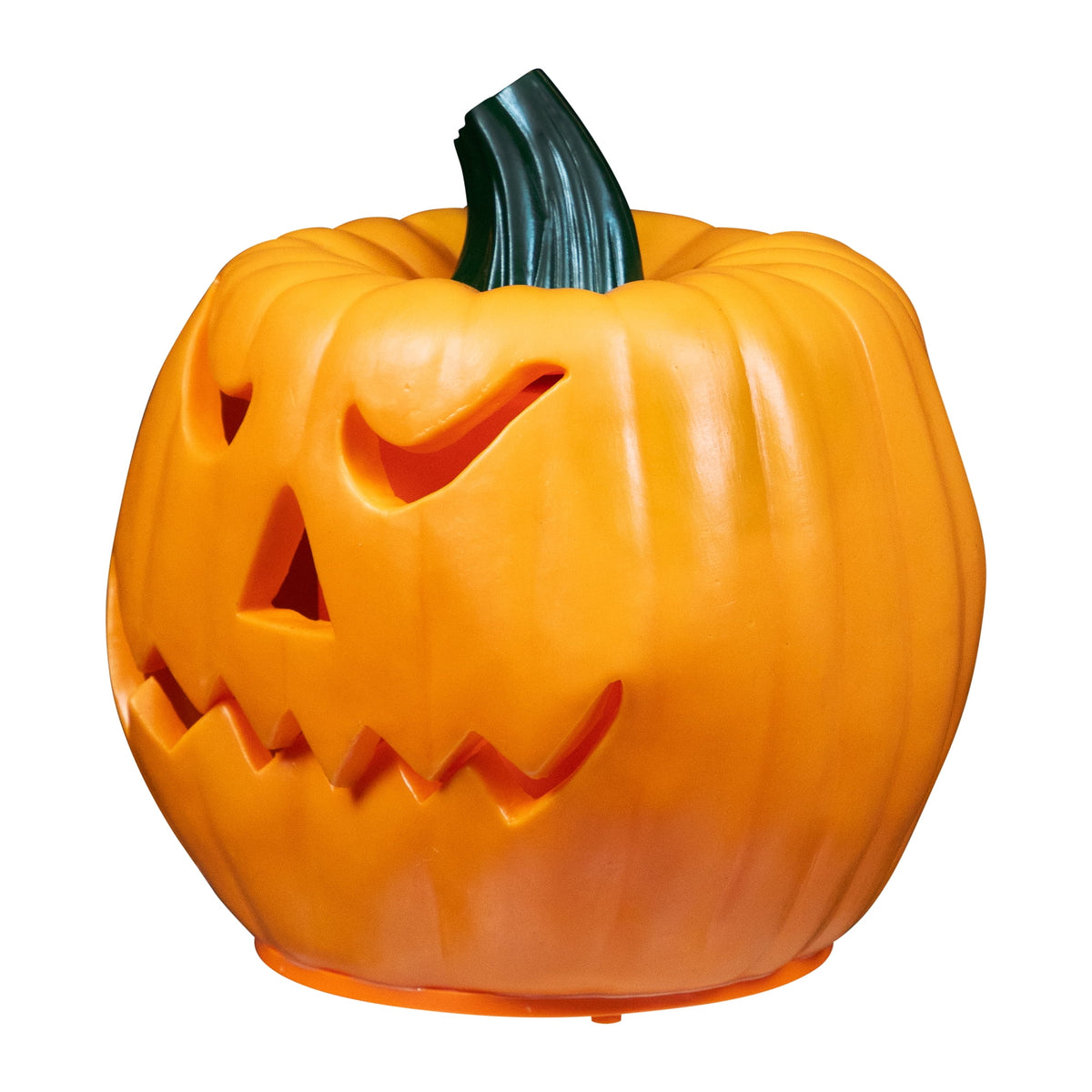 Northlight 9.75" Jack-O-Lantern Animated Double-Sided Halloween Pumpkin - Orange/Green