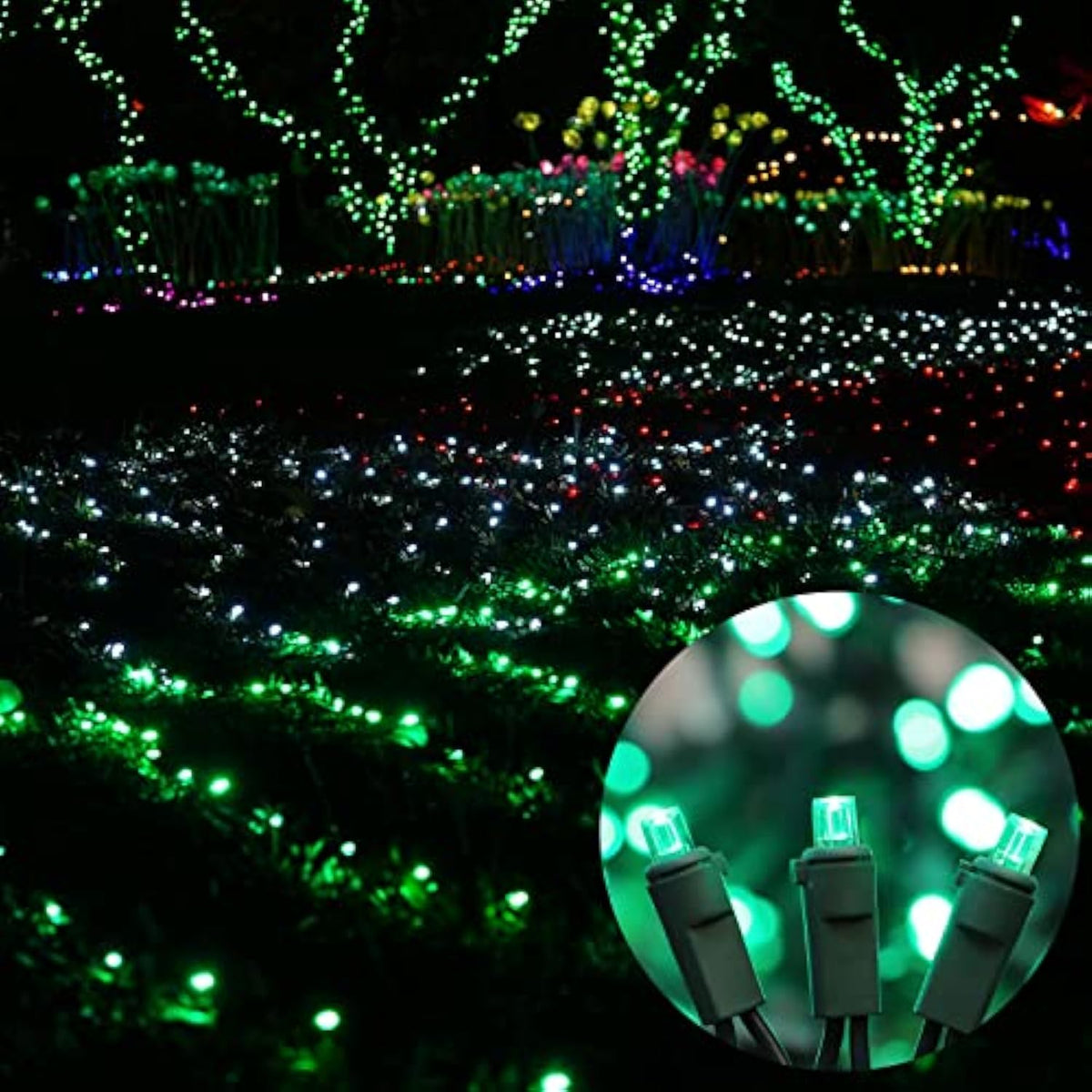 Wick's Outdoor Living LED 5MM Orange Holiday Lights, 24 FT in length, 70 CT, and 6 different color options