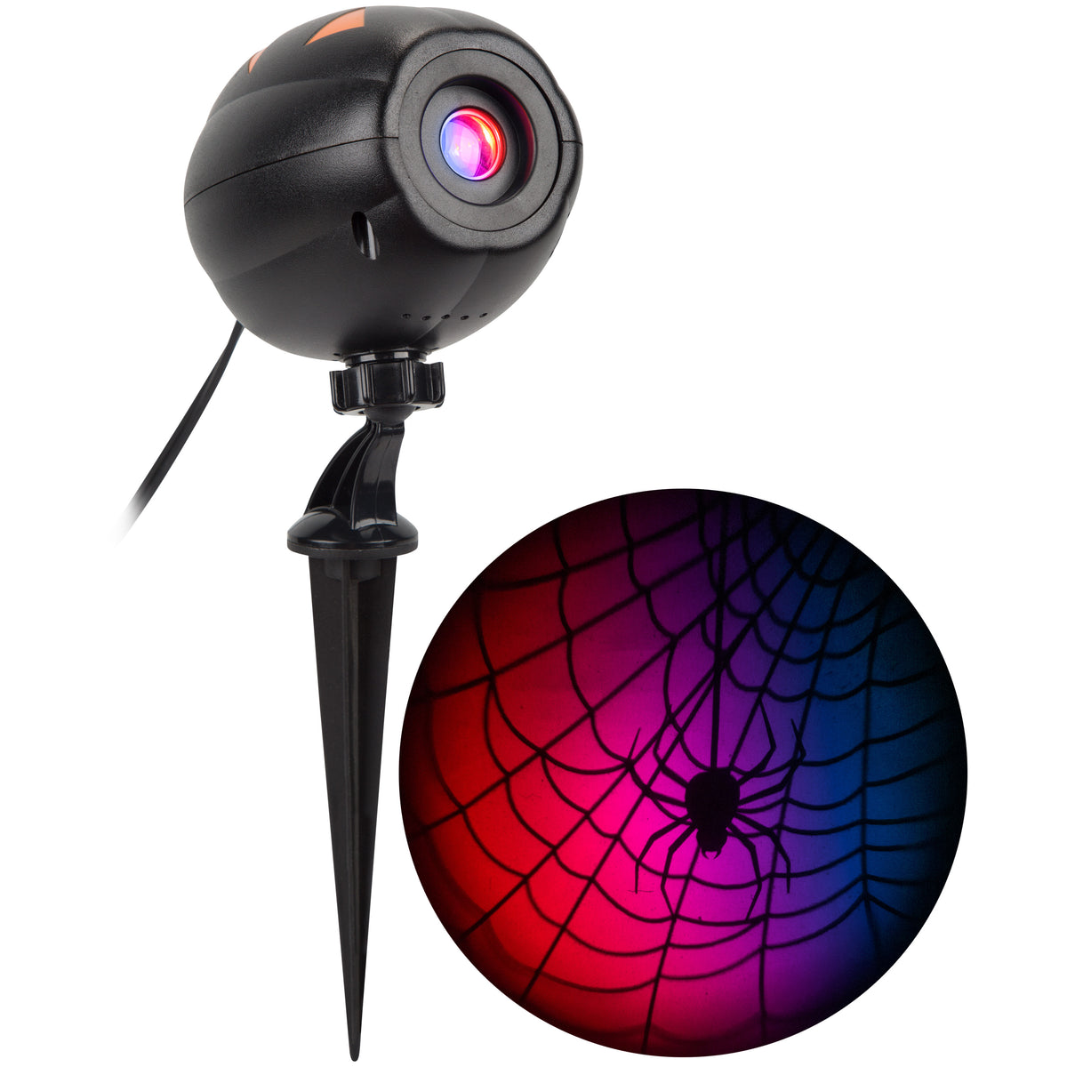 Projection Lightshow Cascading Spider with Color