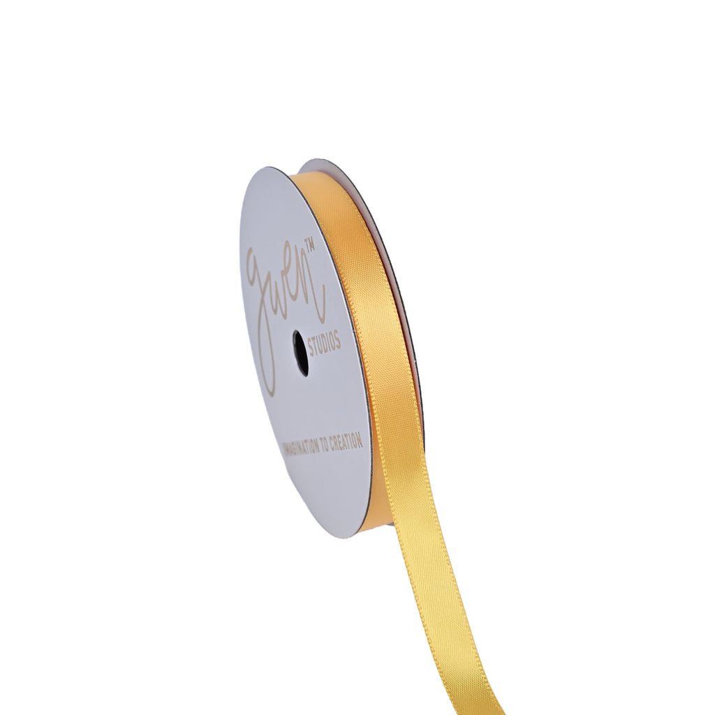 Hello Hobby 3/8" Yellow Gold Satin Ribbon, 6 Yards
