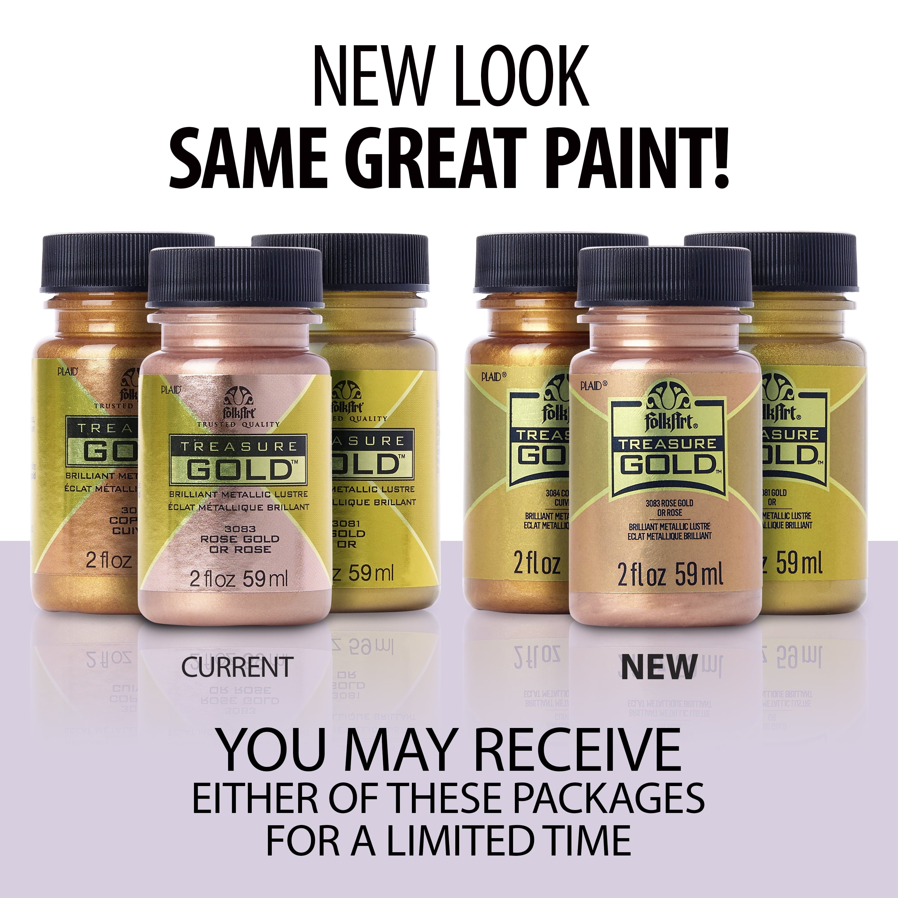FolkArt Treasure Gold Acrylic Craft Paint, 2 fl oz