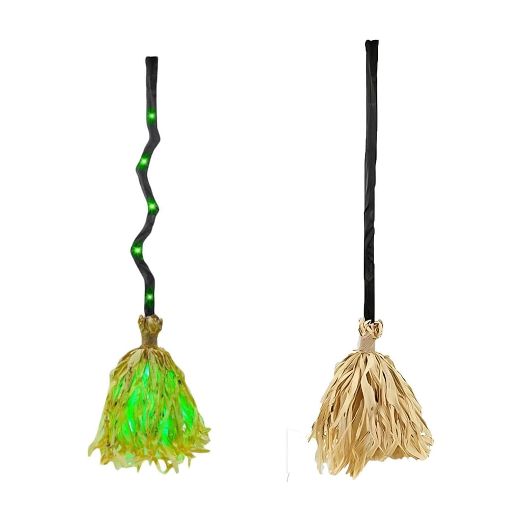 Magical Dancing Witch Broom with Weird Sounds, Moving Indoor Witch Broomstick Toy, Animated Halloween Prop, Novelty Toy for Halloween Party Halloween Decor