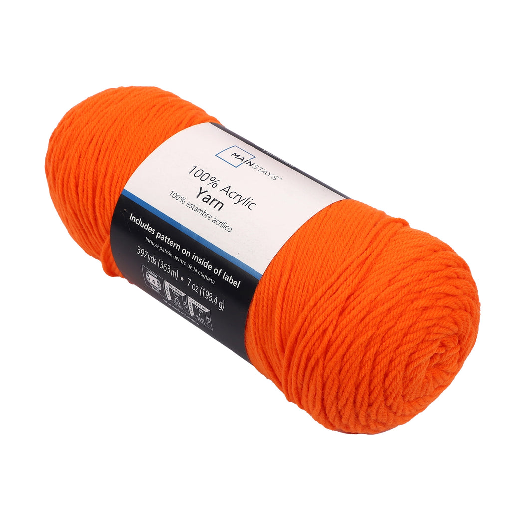 Mainstays Medium 4 Acrylic Yarn, White, 7 oz, 397 Yards
