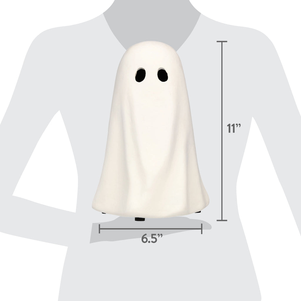 Paper Mache Ghost Decoration, Black, 11", Halloween by Way To Celebrate