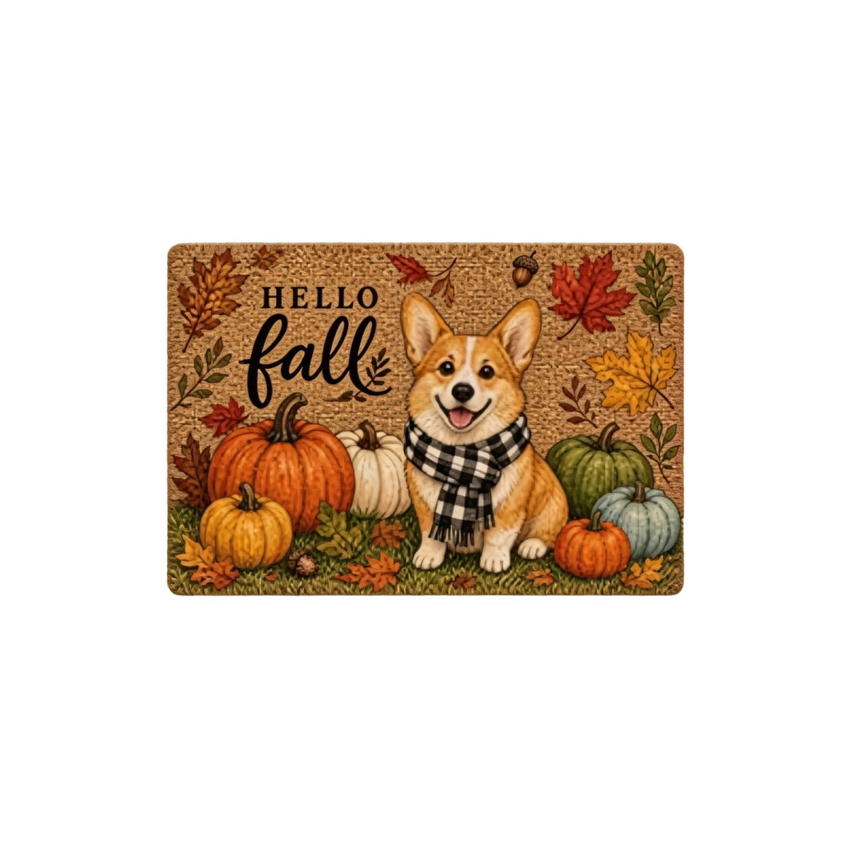 Autumn Door Mat for Entryway, 16x24 Inch, Fall-Themed Floor Doormat for Home Decor, Non-Slip Rug Mat for Living Room, Kitchen, Bedroom, Gifts for Fall Lovers (E)