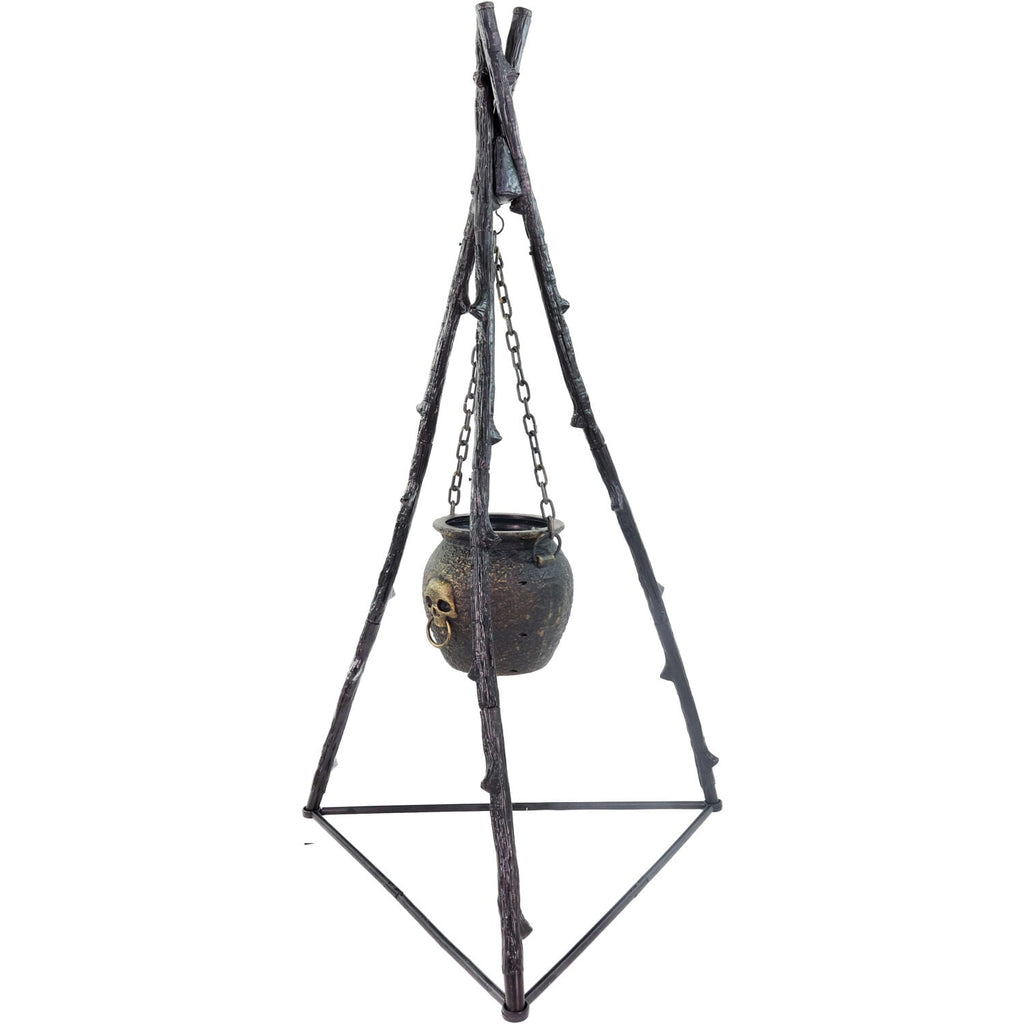 Haunted Hill Farm 4.7 ft Touch-Activated Animated Witch Cauldron Halloween Accessory, HHCAULDRON-1FLSA