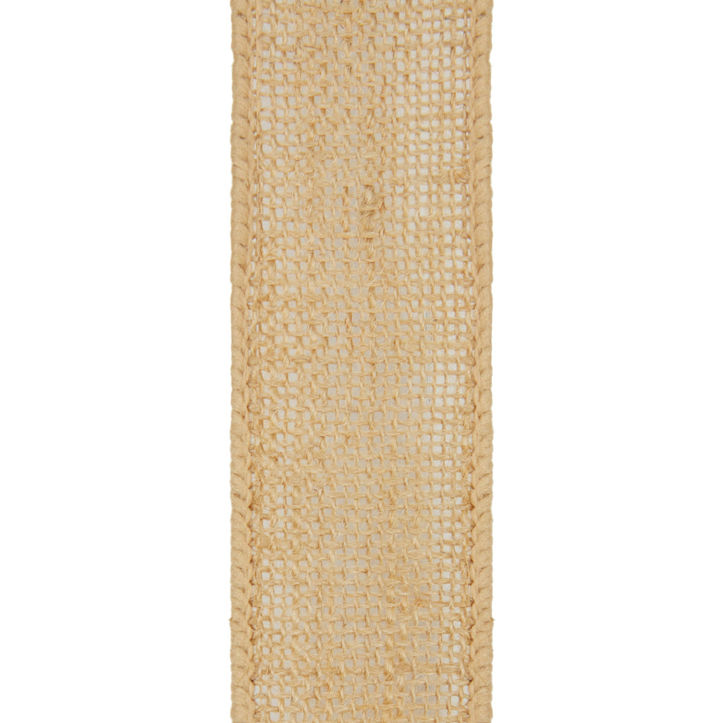 Offray Ribbon, Natural 2 1/2 inch Woven Burlap Ribbon for Crafts, Gifting, and Wedding, 9 feet, 1 Each