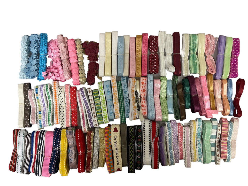 Charmed Set of Assorted 3/8, 1/2" Ribbon 96 bunches 192 Yards! Arts, Craft and Scrapbooking!