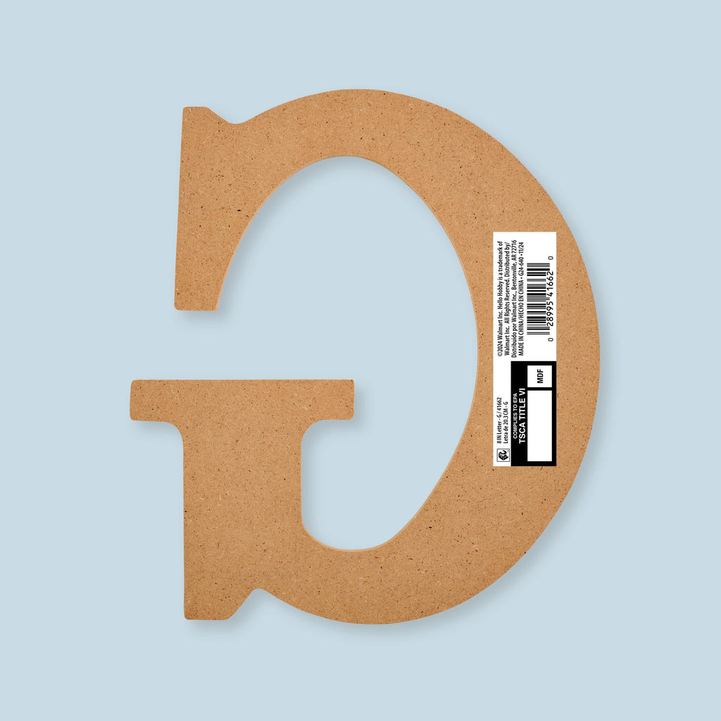 Hello Hobby Surfaces Unfinished Wood MDF Letter A, 8 in