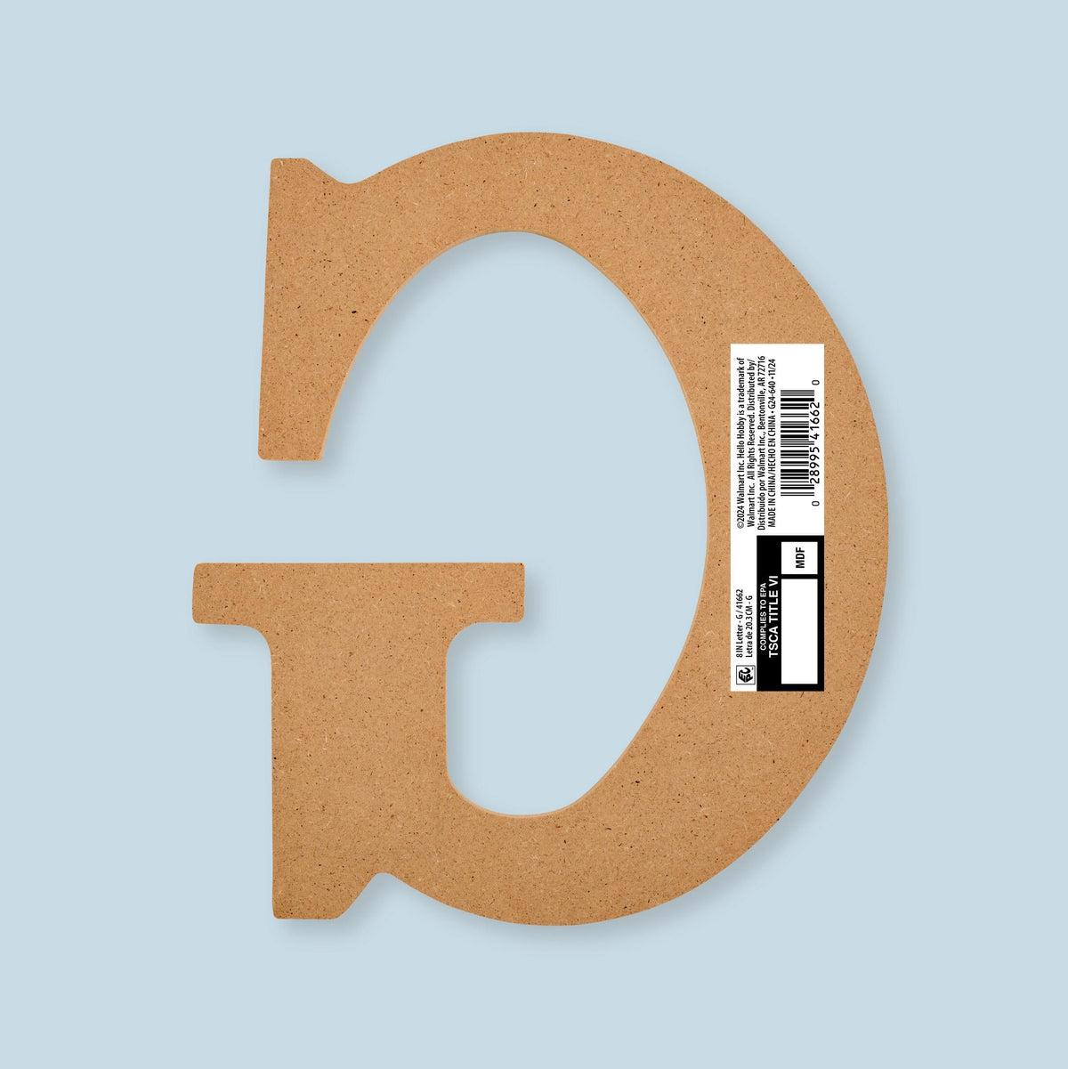 Hello Hobby Surfaces Unfinished Wood MDF Letter A, 8 in