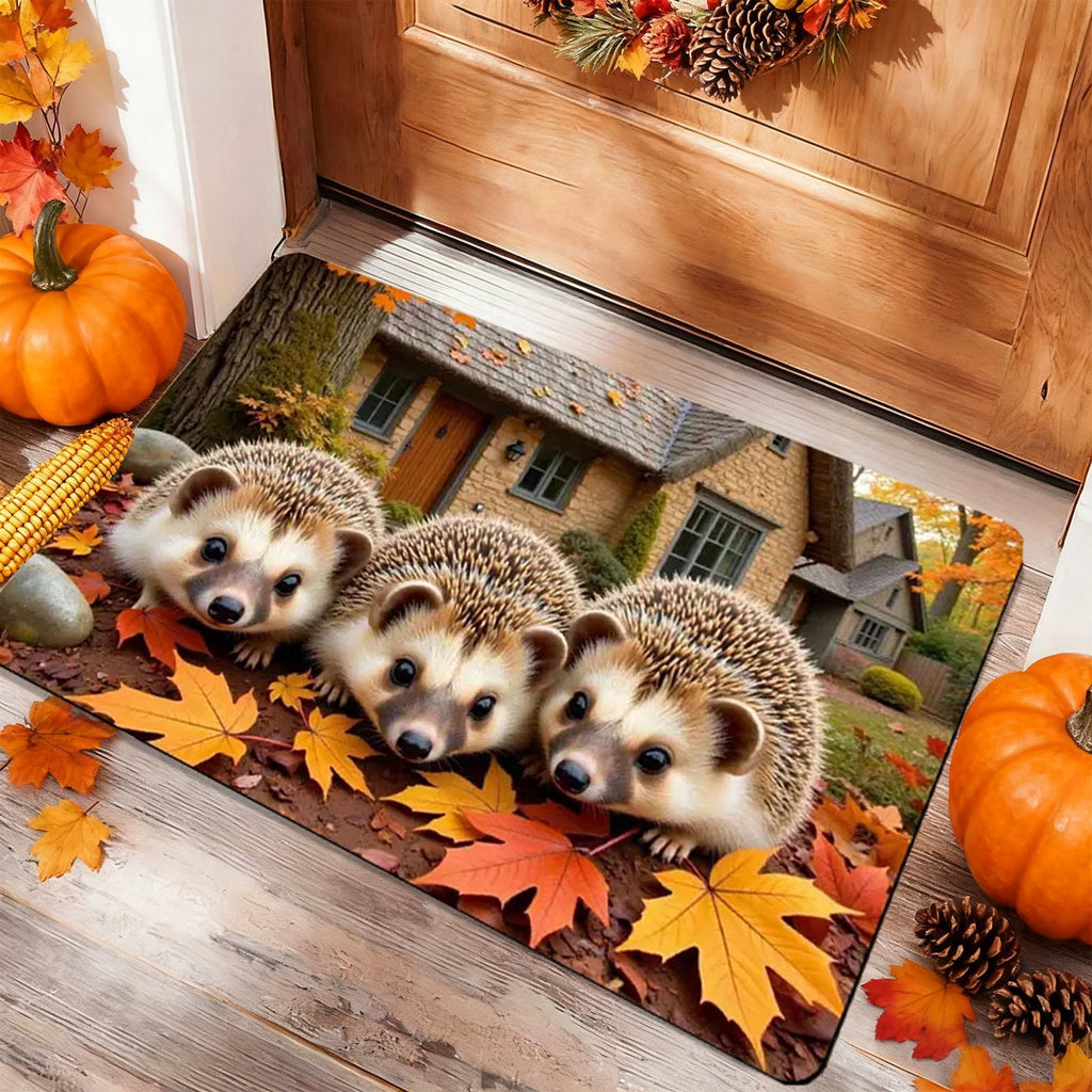 Autumn Door Mat for Entryway, 16x24 Inch, Fall-Themed Floor Doormat for Home Decor, Non-Slip Rug Mat for Living Room, Kitchen, Bedroom, Gifts for Fall Lovers (E)