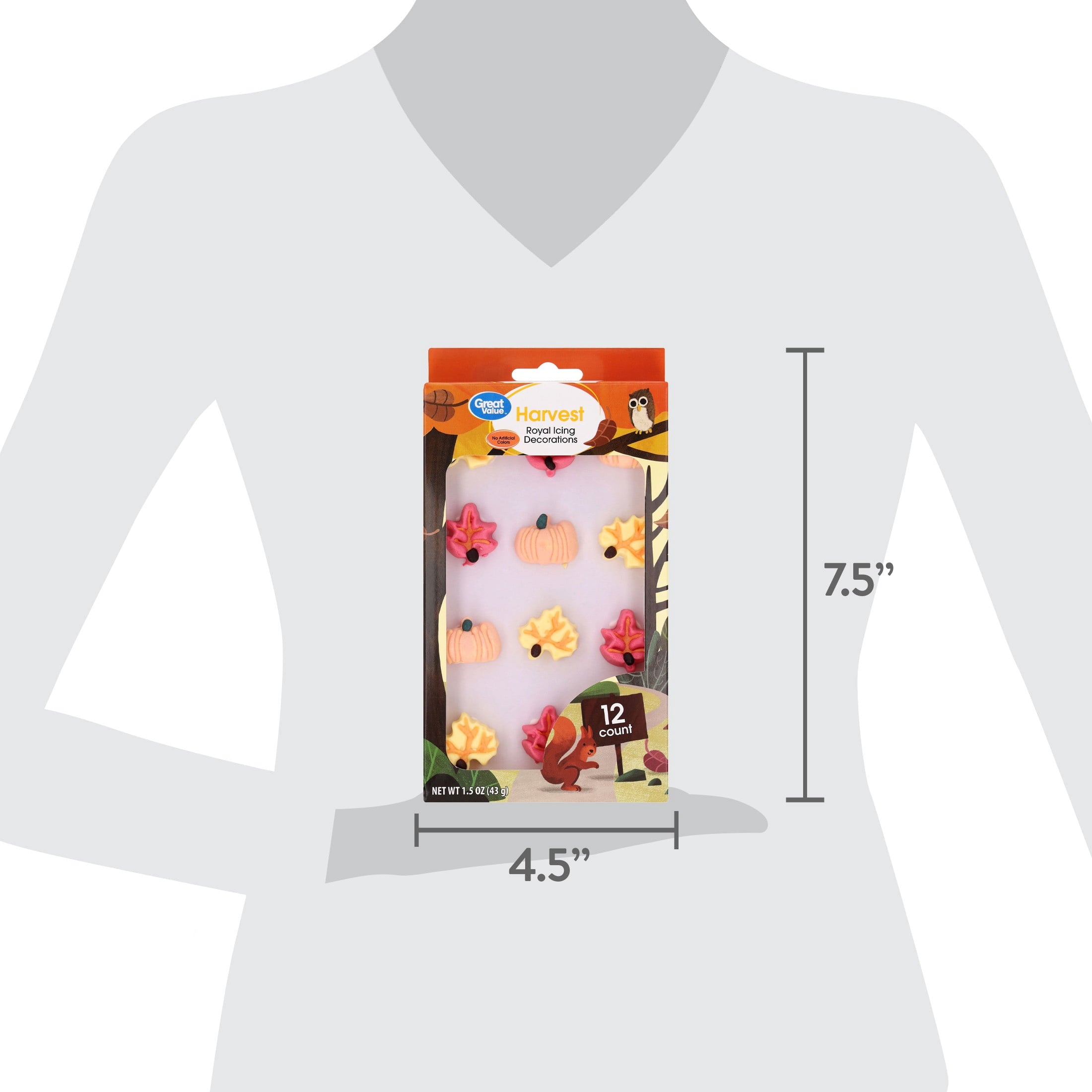 Great Value Harvest Royal Icing Decorations, 1.5 oz, 12 Count