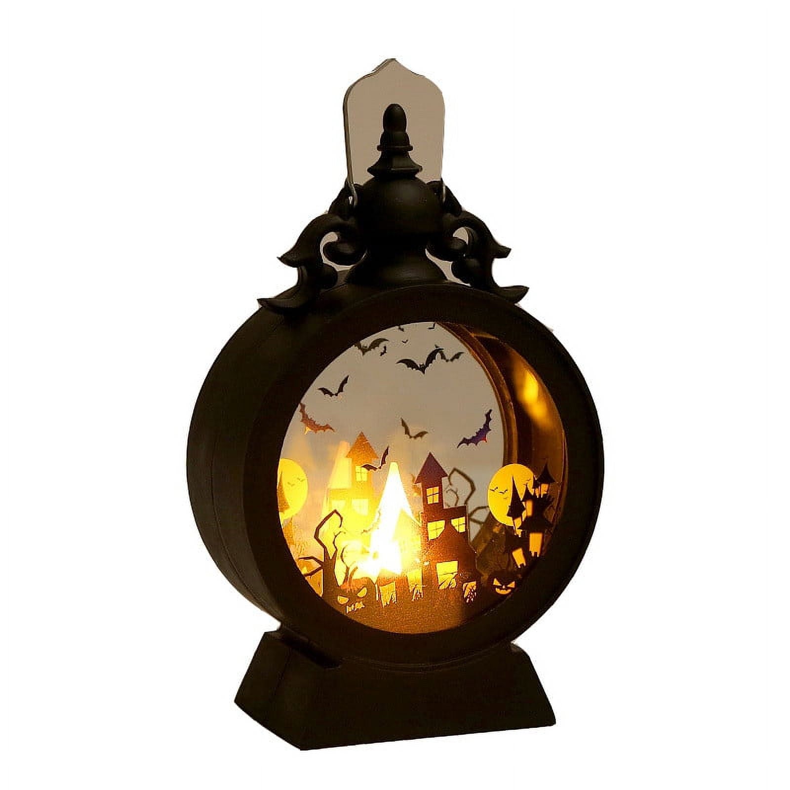 ESULOMP Flameless Candles Brown Halloween Decorations Haipeixinli