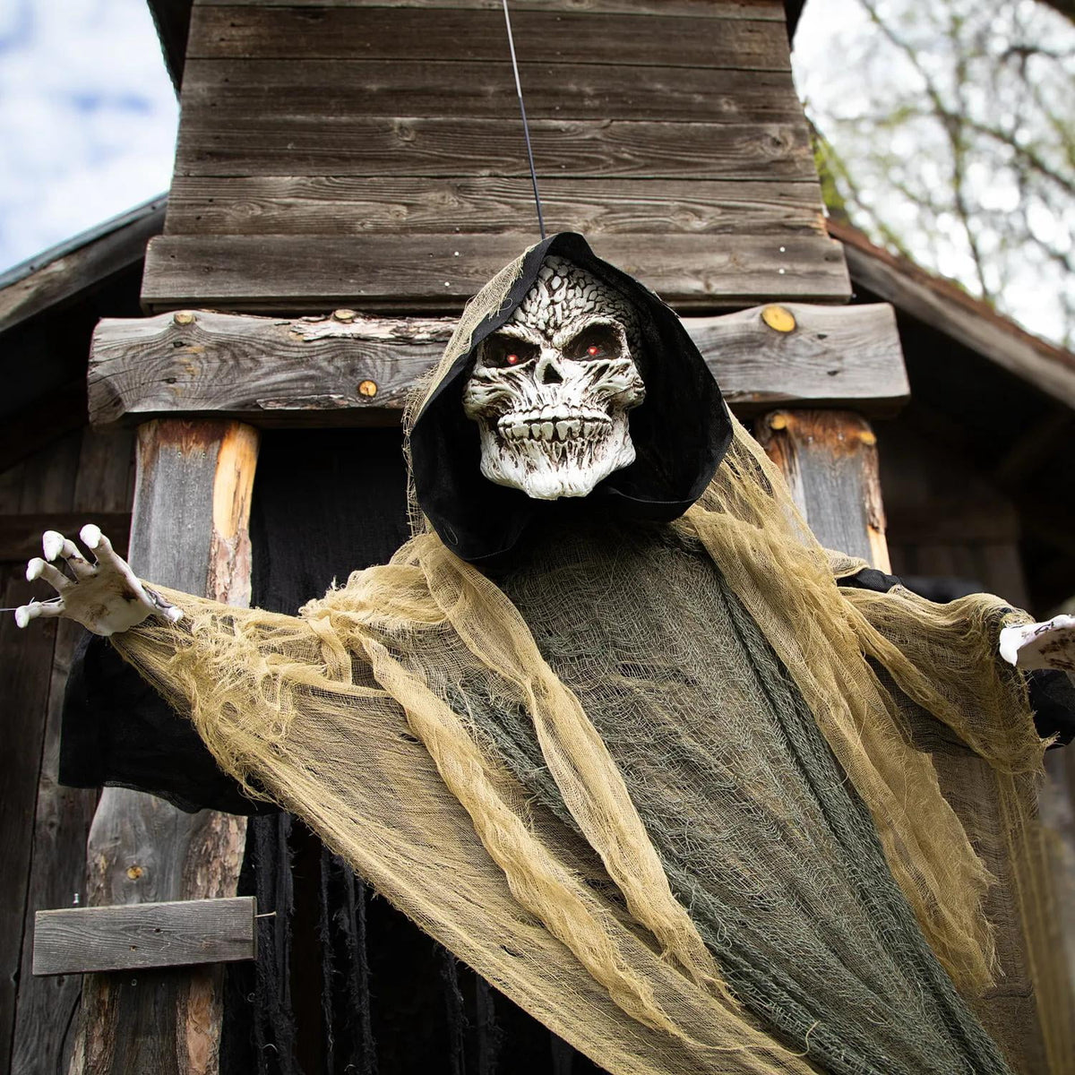 Morris Costumes35 1/4" x 6 Ft. Hanging Grim Reaper Animated Prop Halloween Decoration